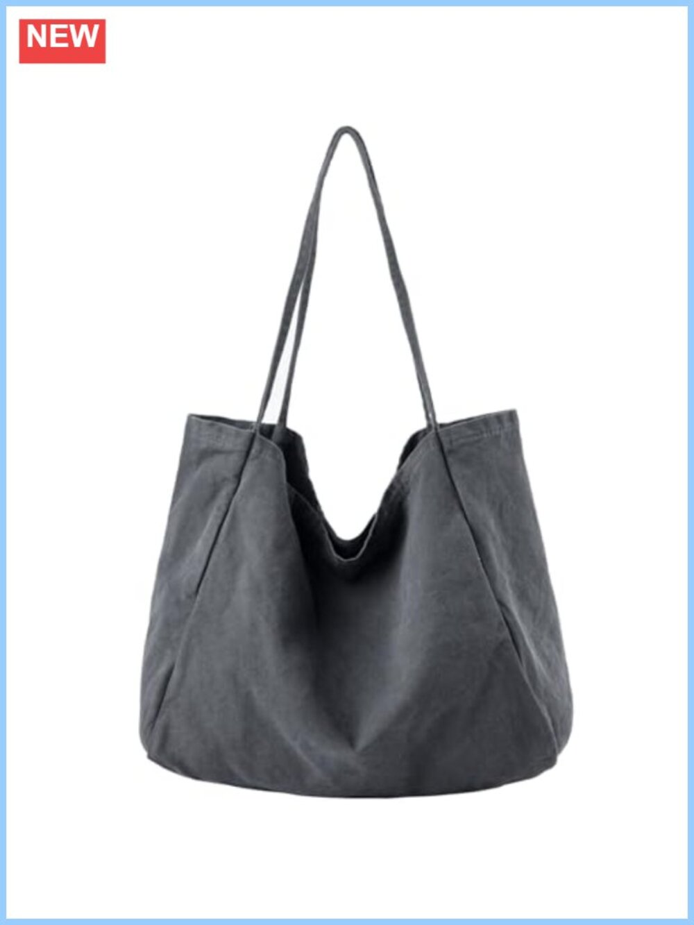 Large Canvas Hobo Tote Bag Washable Shoulder Bag for Work Travel